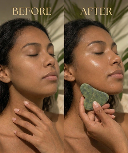 Jade Facial Roller & Gua Sha Set